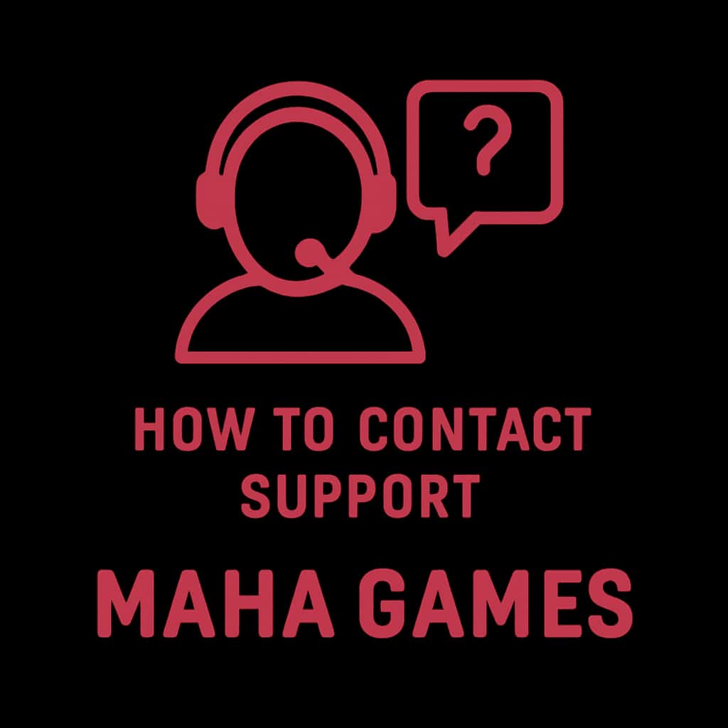 An icon representing customer support for Maha Games, designed with a sleek and neutral look.