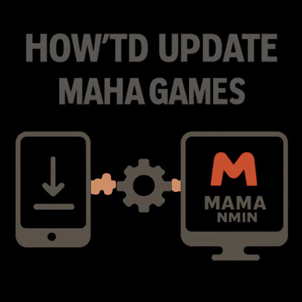 Diagram illustrating the update process for Maha Games.