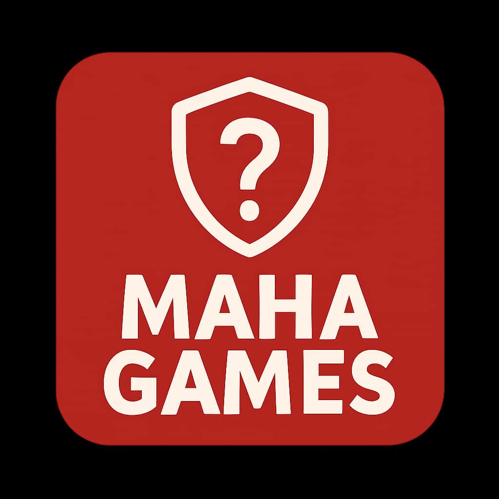 A professional badge symbolizing the safety of Maha Games.