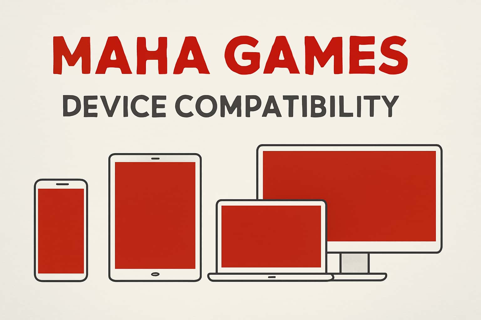 An informative illustration about Device Compatibility for Maha Games.