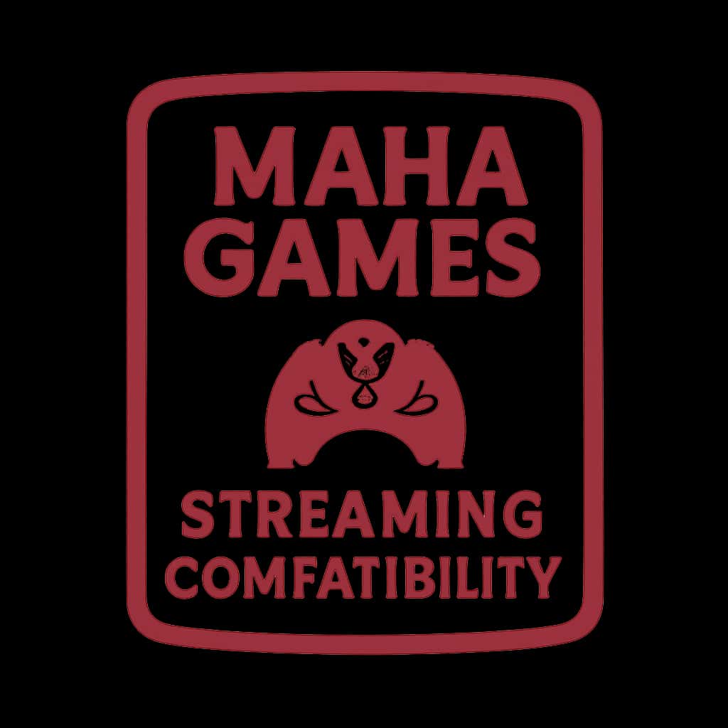 An icon representing Maha Games with a focus on streaming compatibility.