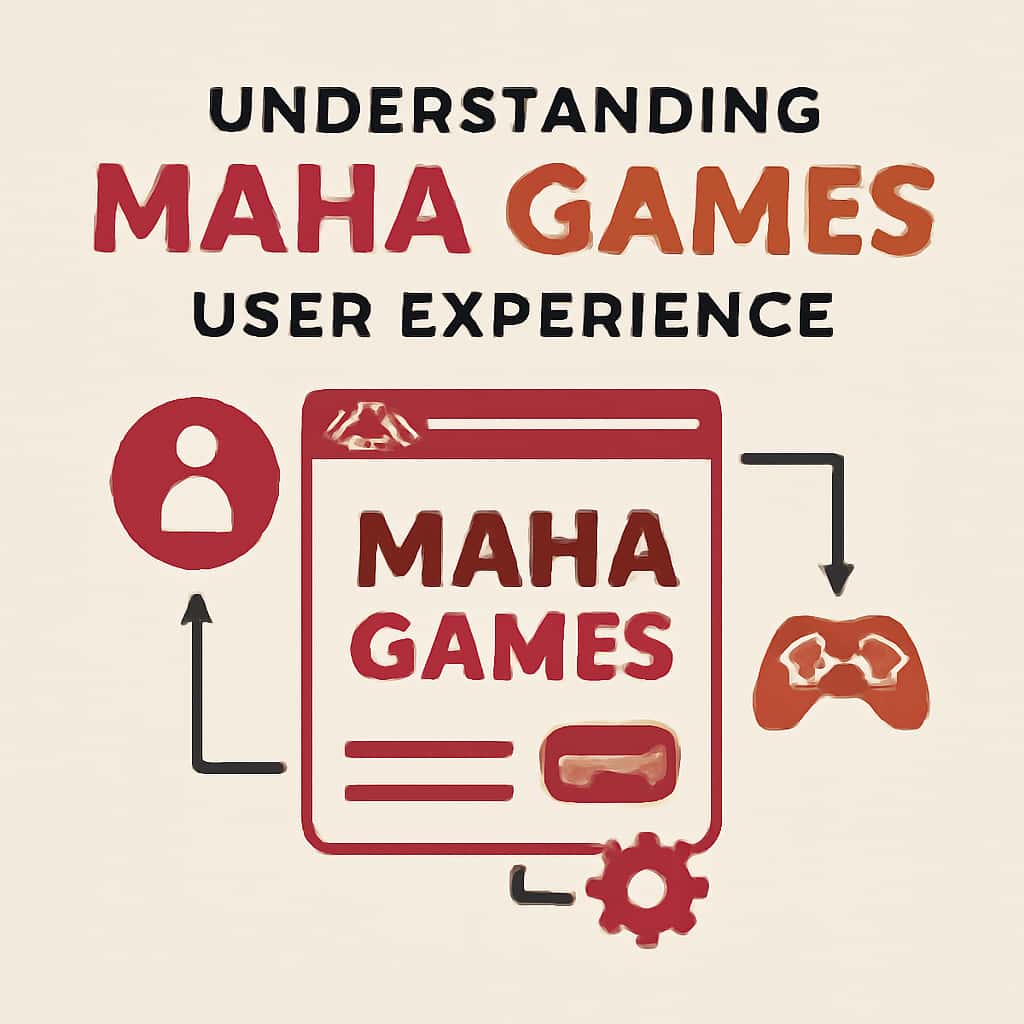 An educational diagram illustrating user experience in Maha Games.