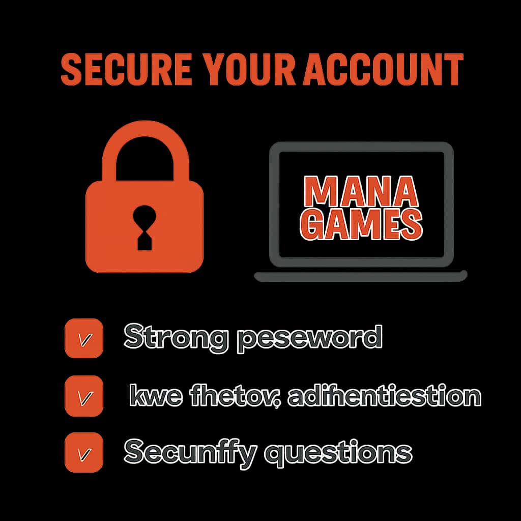 Diagram illustrating security measures for Maha Games account.