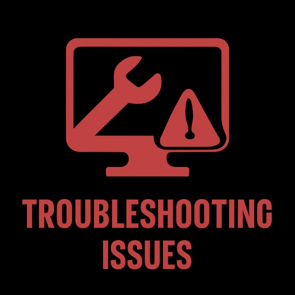 Icon representing troubleshooting process for Maha Games issues.